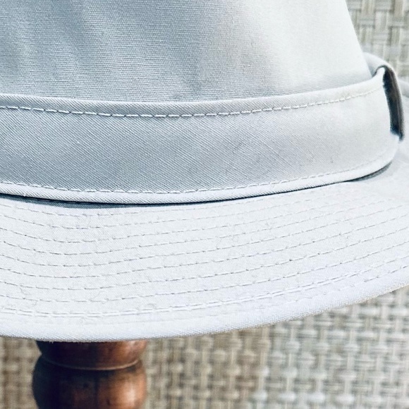 🌟HP🌟VTG 1960s Stetson Khaki Fabric Water Repellent Fedora USA 7 1/4 - Picture 12 of 14